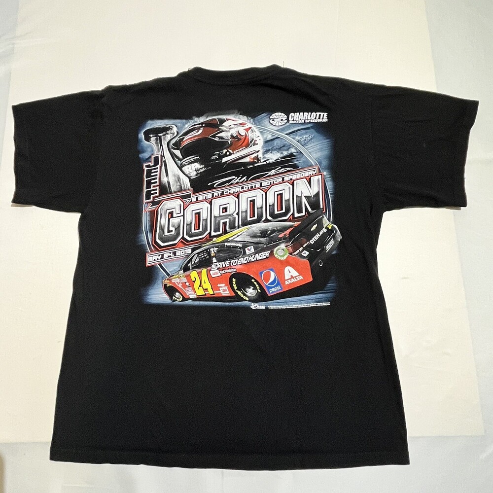 Vintage Jeff Gordon NASCAR Shirt Mens Hendrick Dupont #24 Chevrolet Large Y2K